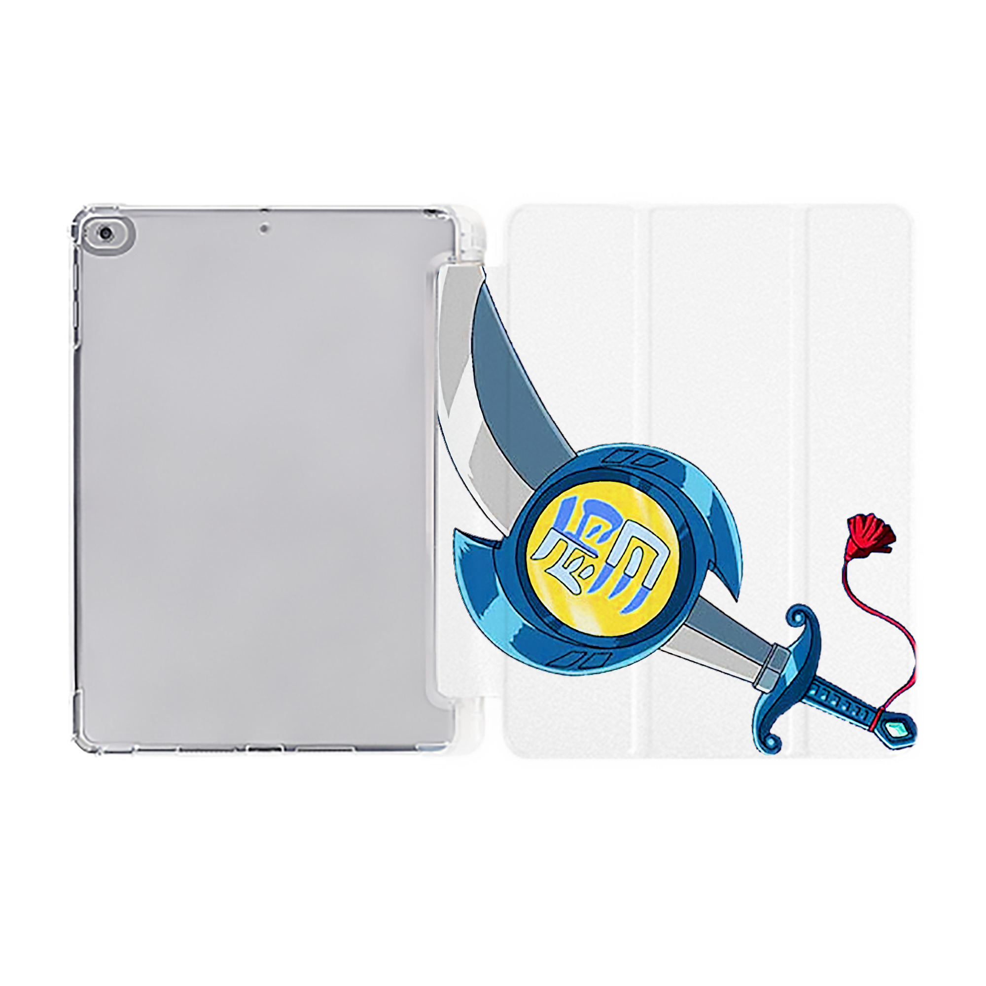 （画像用） 遊☆戯☆王 Yu-Gi-Oh! IPad ケース ペン収納付き 三つ折りスタンド PUレザー×シリコン 対応機種9.5/10.5/10.9インチ